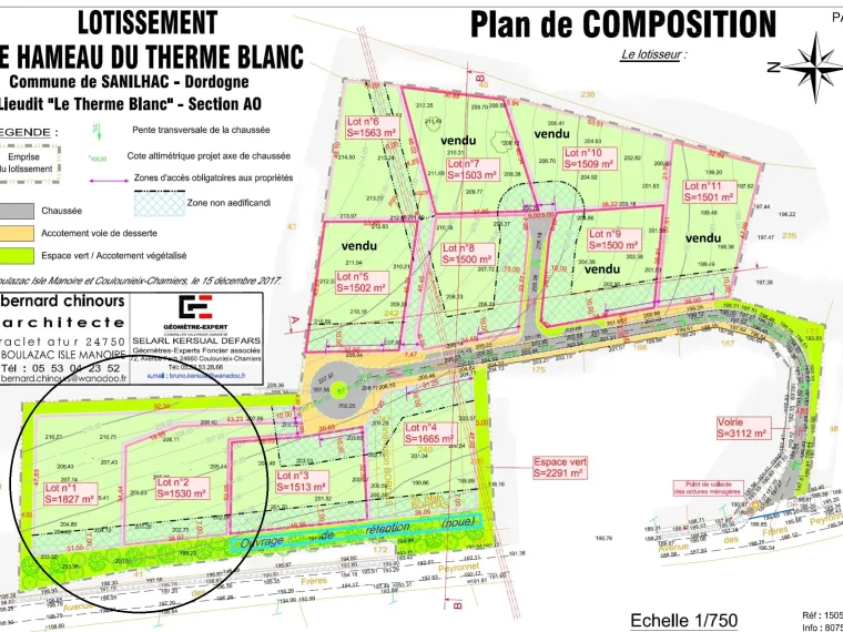 Deux lots de terrains à bâtir à Sanilhac